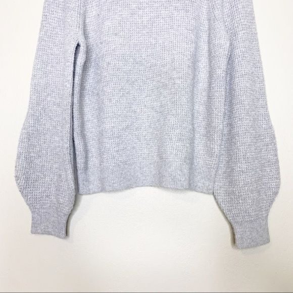 NWT BP. Heather Grey Long Blouson Sleeve Knit Crewneck Sweater Small - Picture 5 of 11